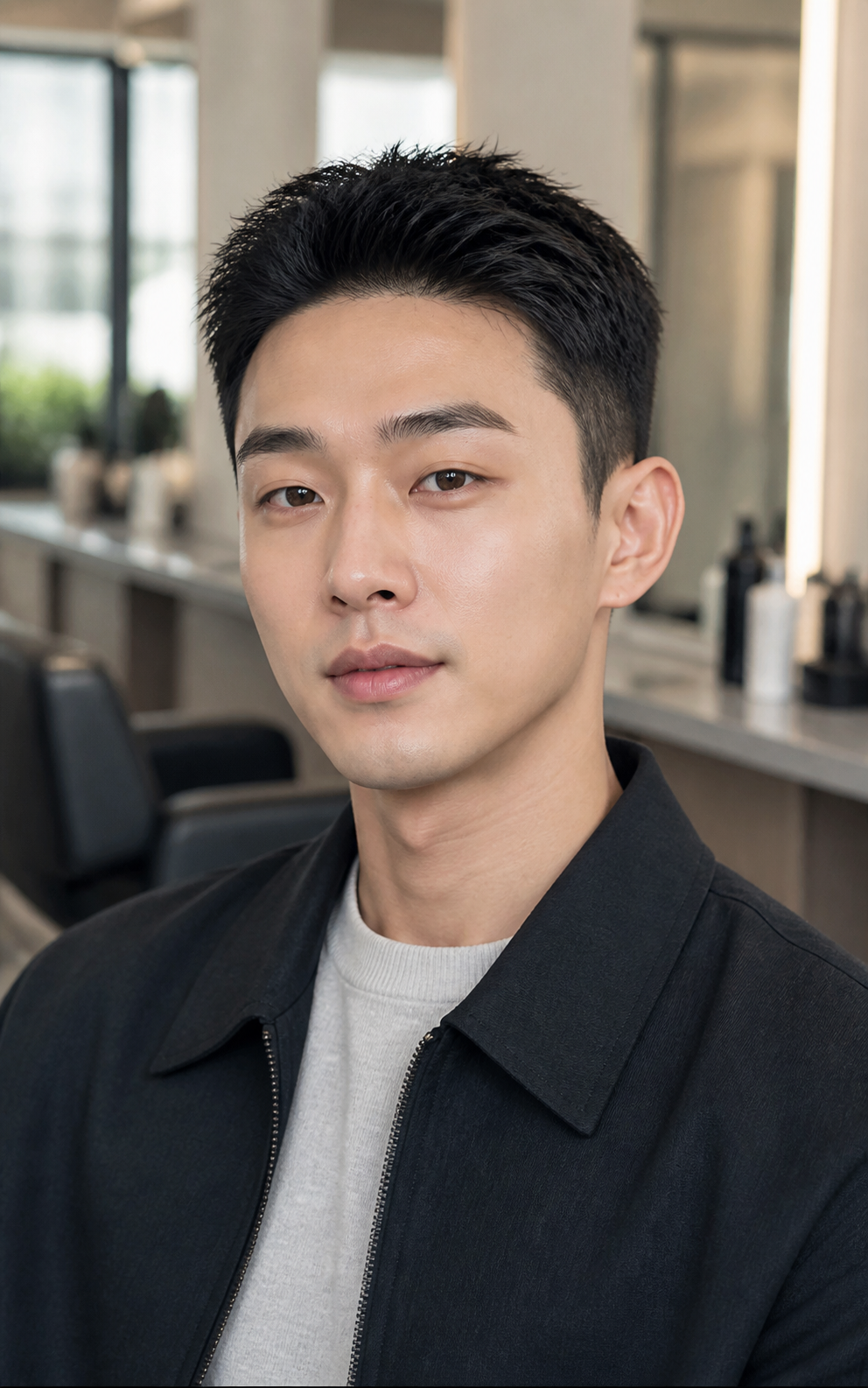 가장 전형적인 아이비리그컷의 정면 스타일