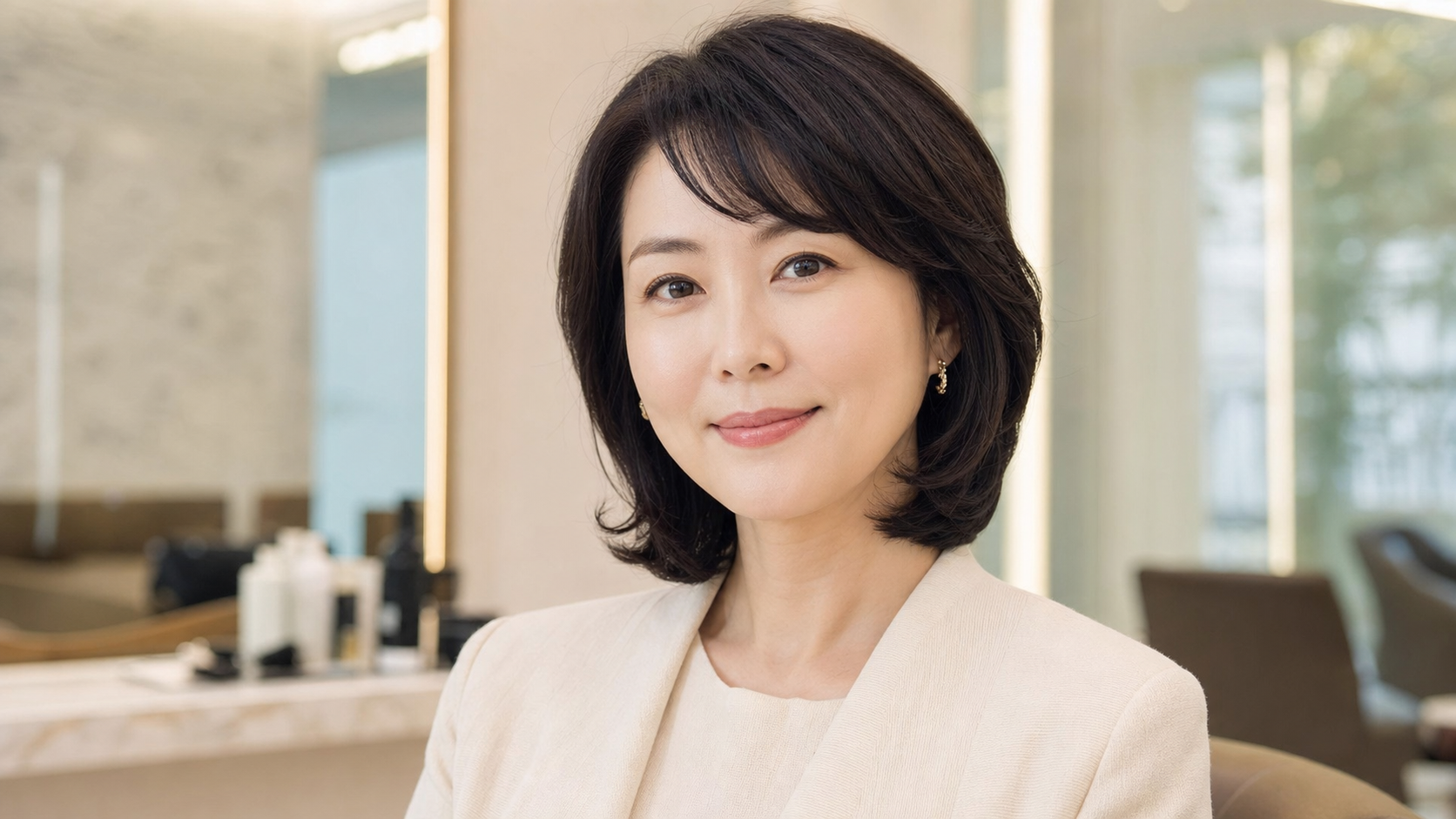 얼굴형을 아름답게 보완해주는 미디움 레이어드컷
