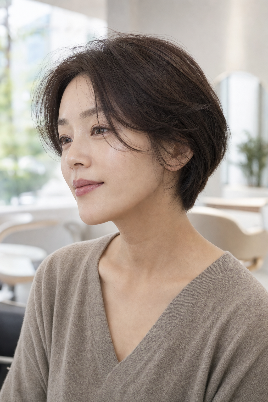 박세영의 지적인 이미지를 강조하는 헤어 연출