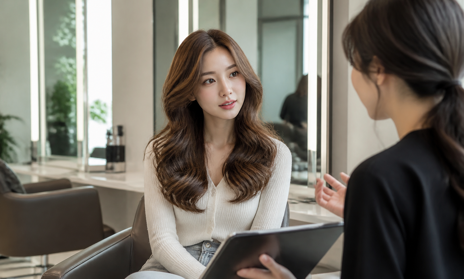 대전미용실 상담 장면