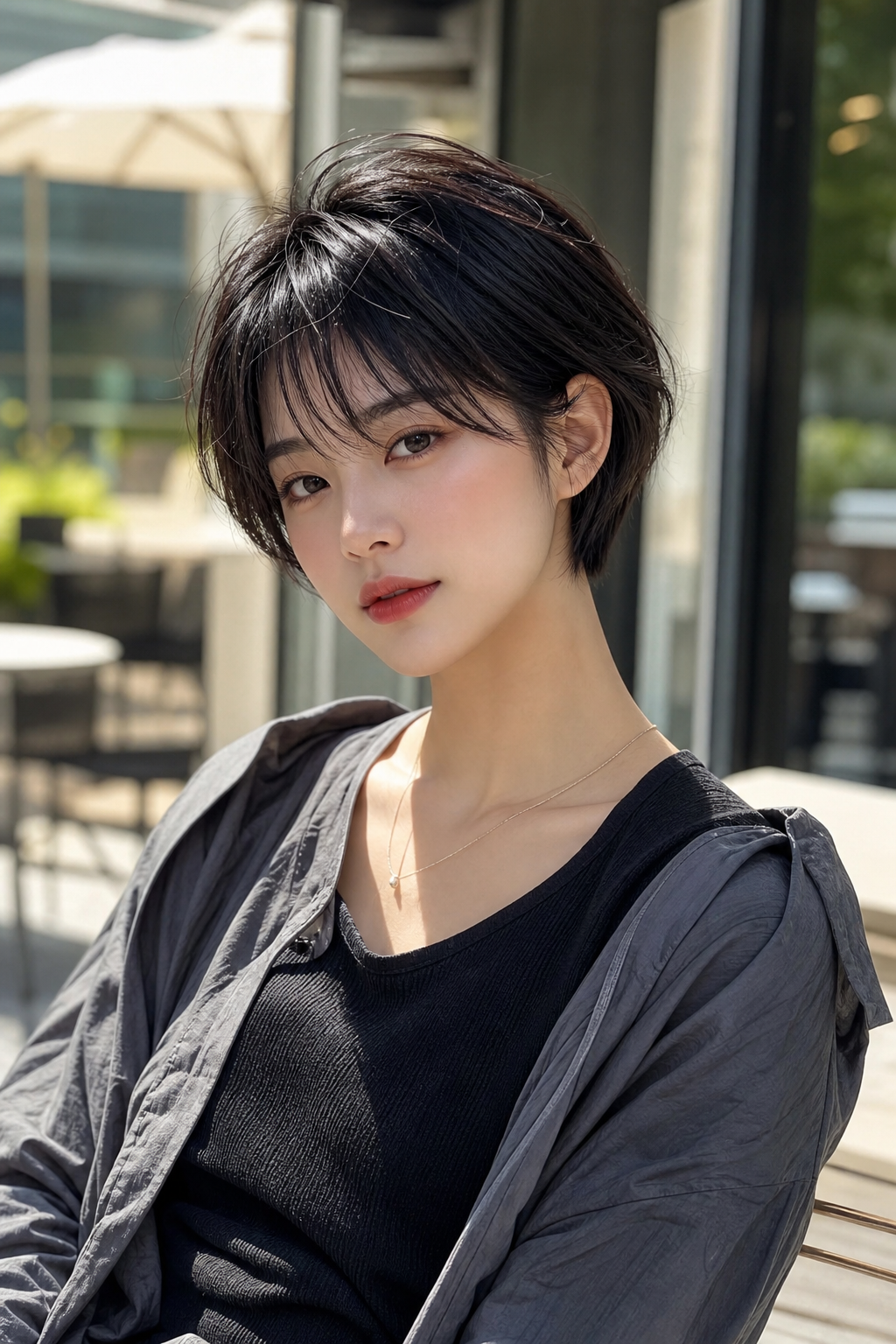 자연스러운 볼륨을 살린 숏컷