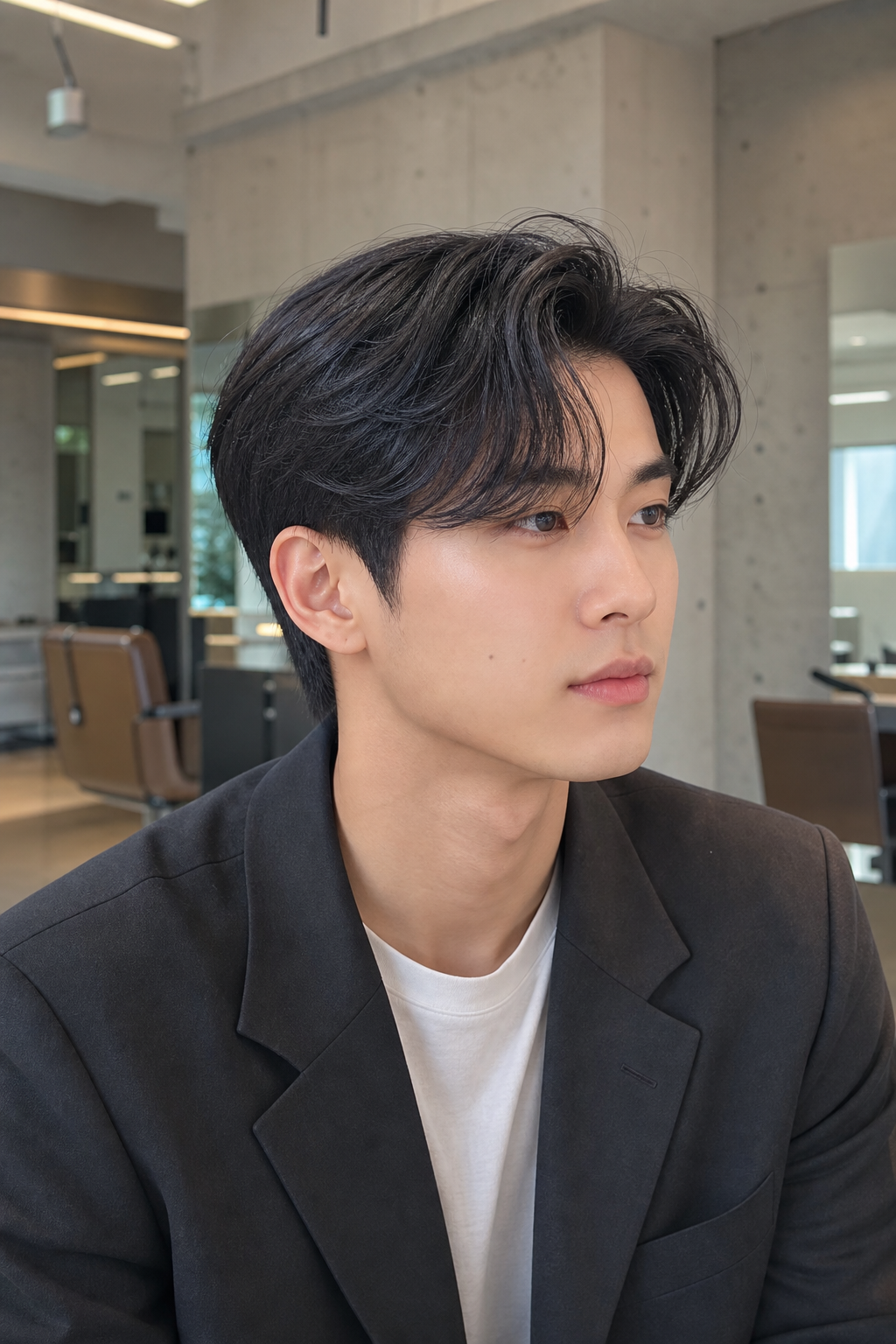 깔끔하고 세련된 아이롱 가일펌 스타일.