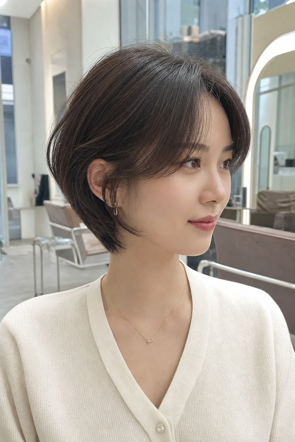 부드럽고 현실적인 내추럴 숏컷
