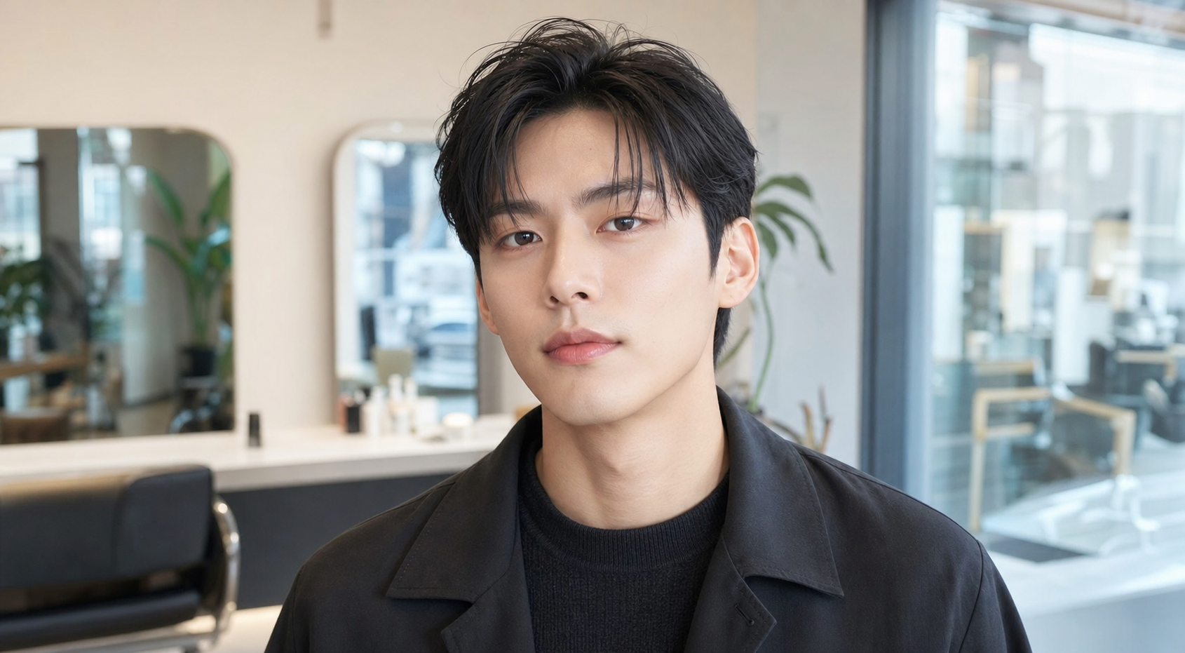 촉촉한 웻(Wet) 스타일링으로 도시적이고 세련된 무드를 더할 수 있습니다.