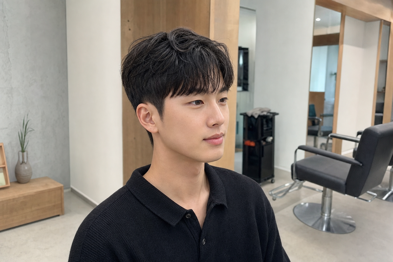 가닥감이 살아 있는 짧은 크롭 스타일