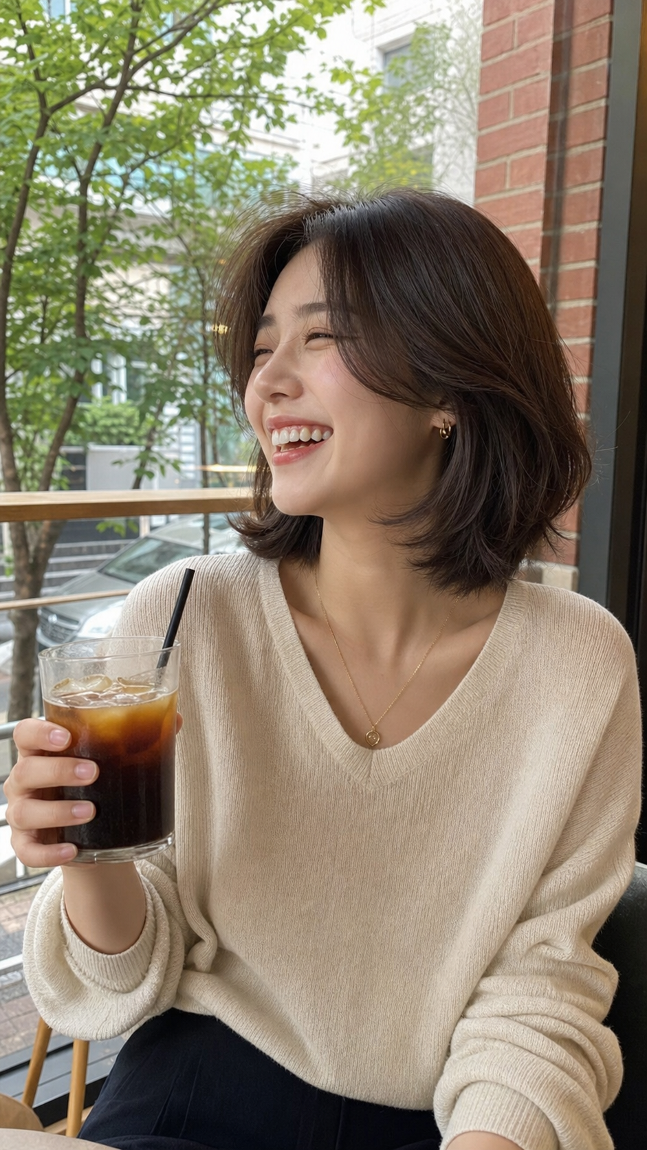 일상 속에서 가장 자연스럽게 보이는 중단발 레이어드