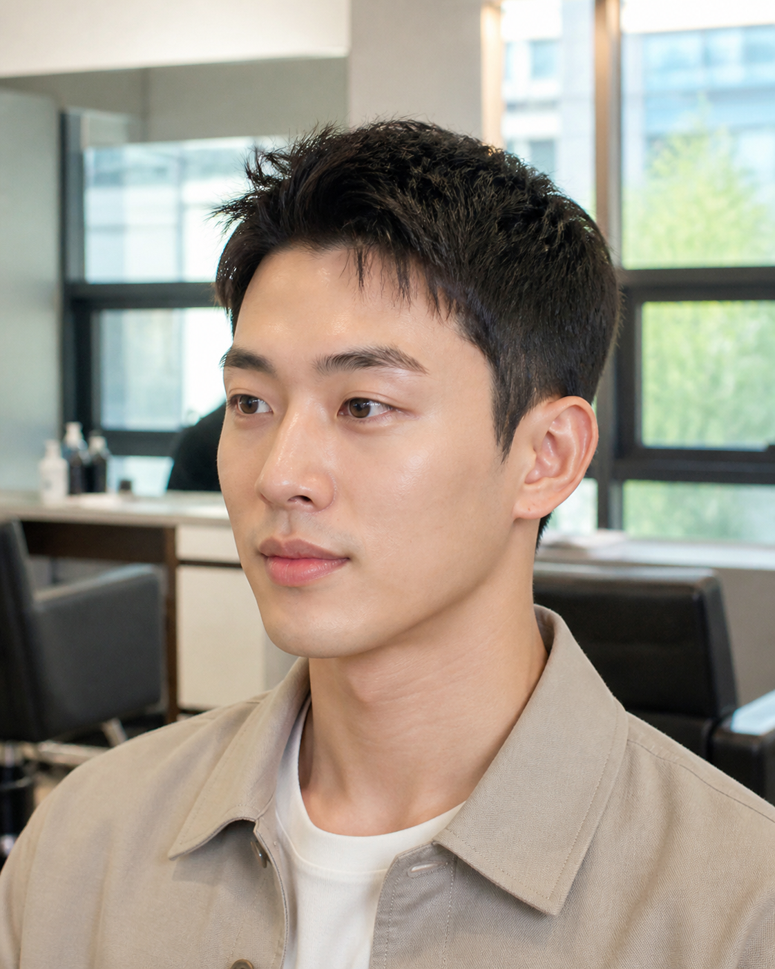 꾸안꾸 무드로 연출한 아이비리그컷